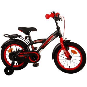 Kinderfahrrad Thombike für Jungen 14 Zoll Kinderrad in Schwarz Rot