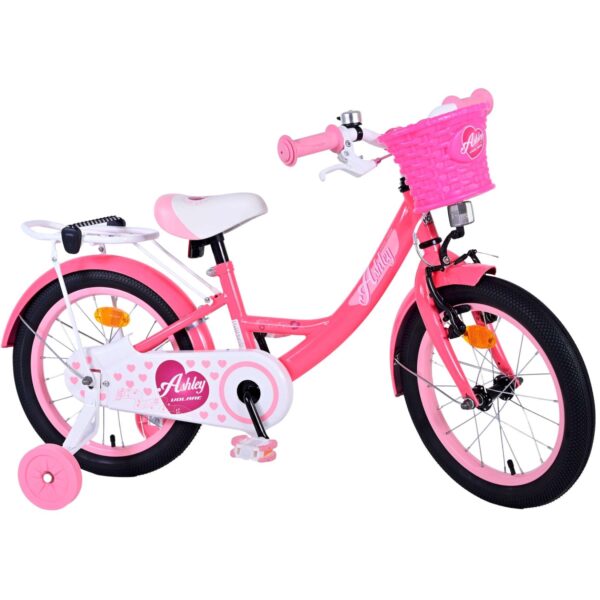 Kinderfahrrad Ashley Fahrrad für Mädchen 16 Zoll Kinderrad in Rosa/Rot