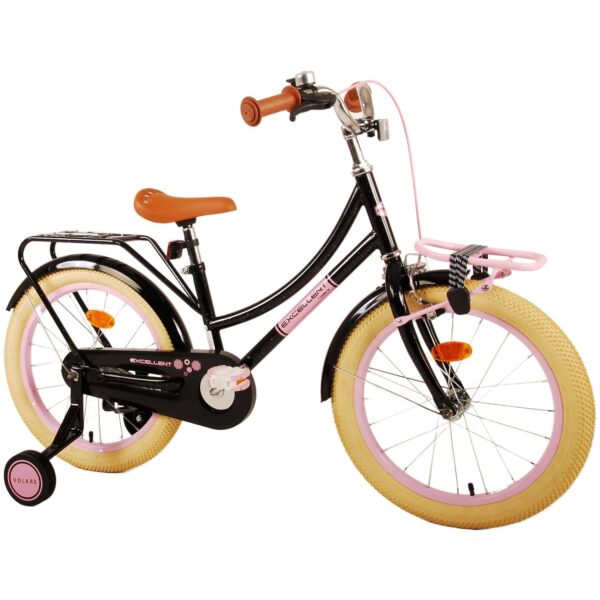 Kinderfahrrad Excellent Fahrrad für Mädchen 18 Zoll Kinderrad Schwarz