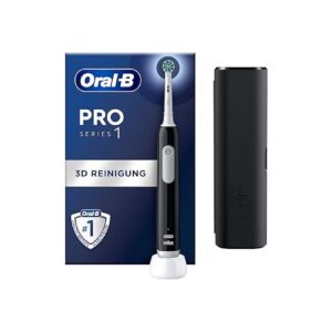 Oral-B Elektrische Zahnbürste Pro 1 Cross Action Black mit Reiseetui