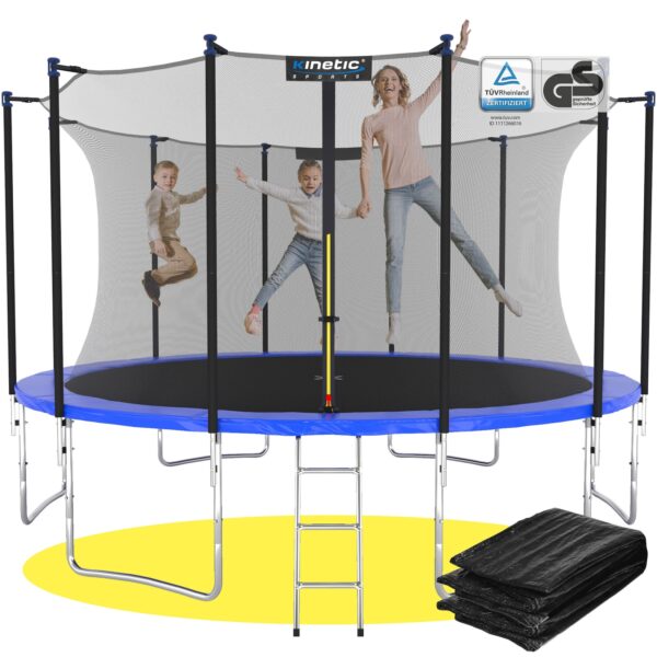 KINETIC SPORTS Trampolin Outdoor 'Salto Plus' Ø 183/244/305/366/400/430/490 cm - TÜV Rheinland geprüft