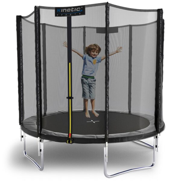 KINETIC SPORTS Trampolin Outdoor SALTO Ø 183/244/305/366/400/430/490 cm -TÜV Rheinland geprüft