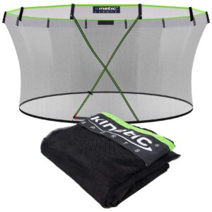 KINETIC SPORTS Trampolin Sicherheitsnetz für ULTIMATE PRO Gartentrampoline ø 244/305/366/427 cm - Mit Reißverschluss und Sicherheitsclips