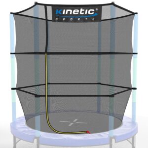 KINETIC SPORTS Trampolin Sicherheitsnetz für JUMPER 140 cm Kindertrampoline – Ersatz Fangnetz Netz mit Reißverschluss