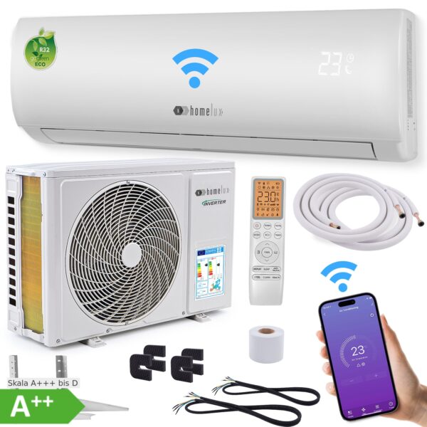 HOMELUX Split Klimaanlage Set 12000 BTU - mit WiFi/App Funktion