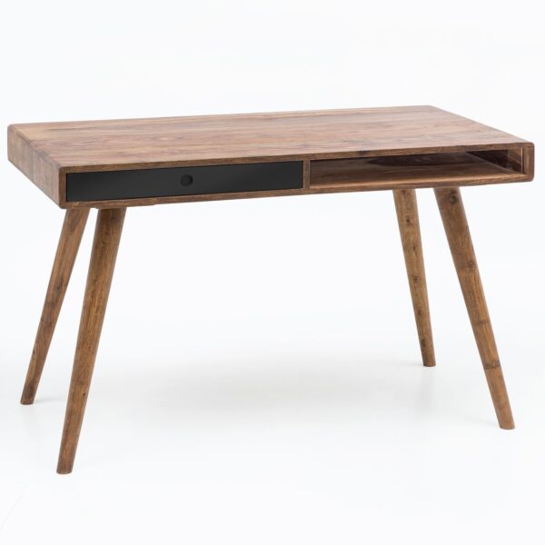 KADIMA DESIGN SAVIO Massivholz Schreibtisch: Retro Stil