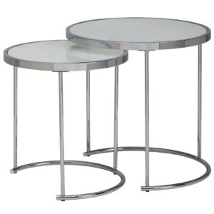 KADIMA DESIGN 2tlg Runder Glas Couchtisch Set