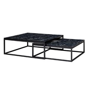 KADIMA DESIGN MARMIX Couchtische 2er Set: Quadratisch