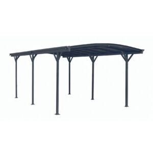 Design Carport London Aluminium Doppelstegplatten Beschichtung gegen UV-Strahlung Grau