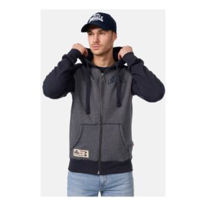 Lonsdale Herren Kapuzensweatjacke mit Reißverschluss schmale Passform SLOUGH