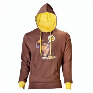 Donkey Kong Hoodie XS Braun