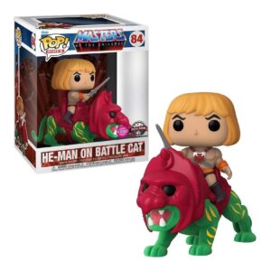 POP Rides - MOTU - He-Man on Battle Cat FLOCKED