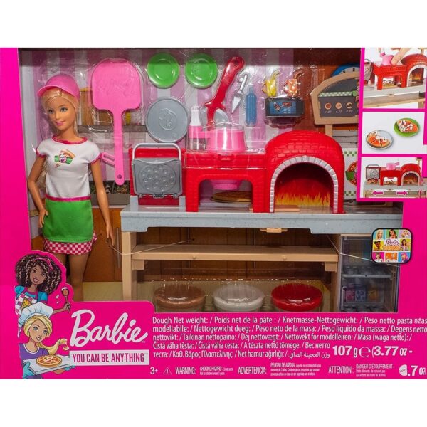 Barbie Pizzabäckerin Spielset mit Puppe blond