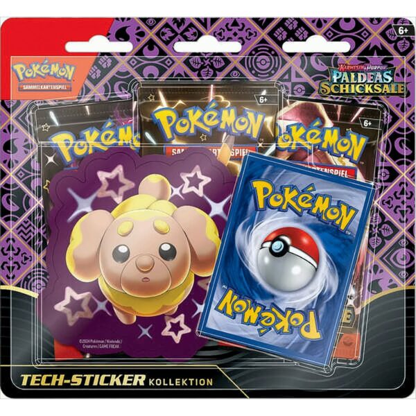 Pokemon Karmesin & Purpur Paldeas Schicksale Tech-Sticker-Kollektion Hefel