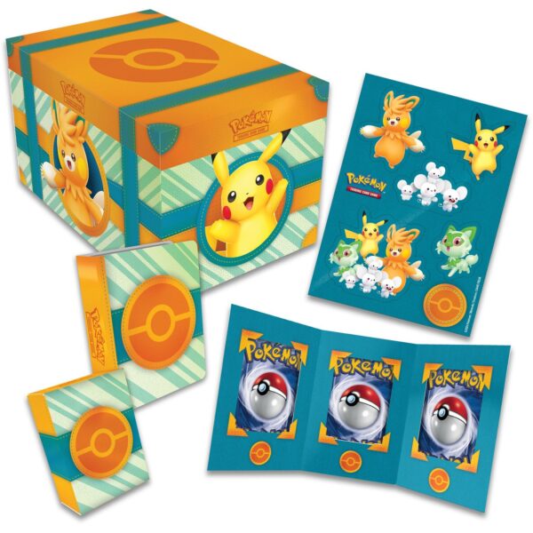 Pokemon Paldea-Abenteuerkoffer (7 holografische Promokarten & 6 Boosterpacks)