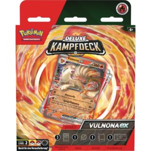 Pokemon Deluxe-Kampfdeck Vulnona-ex (sofort spielbares Deck mit 60 Karten & Zubehör)