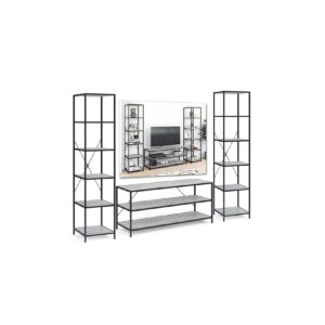 VICCO Loft Set Fyrk Standregal Bücherregal Fernsehtisch Sideboard Wandregal Holz