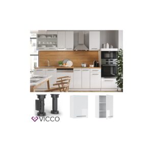 VICCO Hängeschrank 50 cm Weiß Küchenzeile Unterschrank Fame