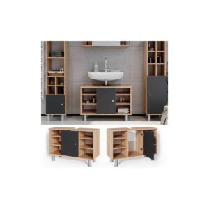 Vicco Waschtischunterschrank Fynn Badschrank Waschbeckenunterschrank Waschtisch