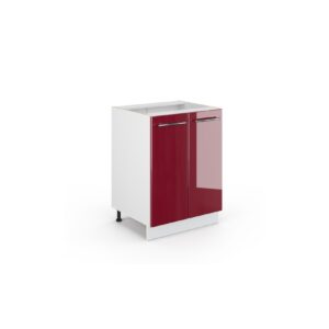 VICCO Unterschrank 60 cm Bordeaux Hochglanz Küchenschrank Hängeschrank Küchenzeile Fame-Line