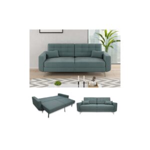 VitaliSpa Schlafsofa Schlafcouch Boxspringsofa York Schlaffunktion Bettkasten