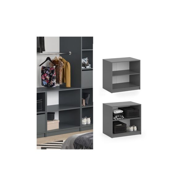 Vicco Kommode für Kleiderschrank Visit 2 Ablagen Sideboard Dielenschrank