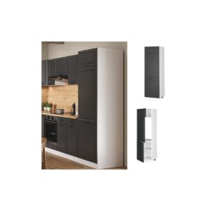 Vicco Kühlumbauschrank Küchenschrank Küchenzeile Landhaus R-Line 60 cm Weiß-Anthrazit