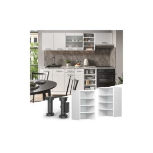 Vicco Regalhängeschrank Küchenschrank Küchenzeile R-Line 40 cm Weiß Fächer