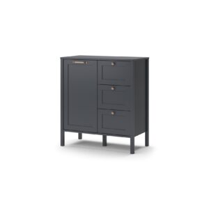 Vicco Kommode Wohnzimmerschrank Sideboard Ewan Anthrazit 80 cm Schublade Tür