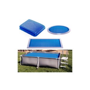 OK-Living Eckige Solarfolie Pool blau