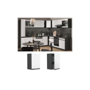 Vicco Hängeschrank Küchenschrank Küchenmöbel R-Line J-Shape Anthrazit Weiß 40 cm modern