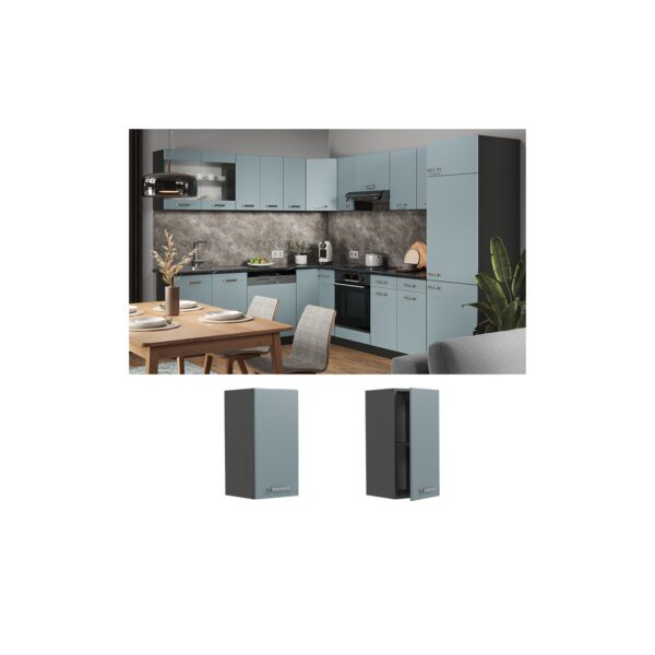 Vicco Hängeschrank Küchenschrank R-Line Solid Anthrazit Blau Grau 30 cm modern