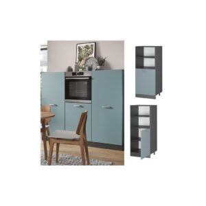 Vicco Vorratsschrank Küchenschrank R-Line Solid Anthrazit Blau Grau 60 cm modern kleine Tür