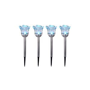 4er Set RGB LED Solar Steckleuchten